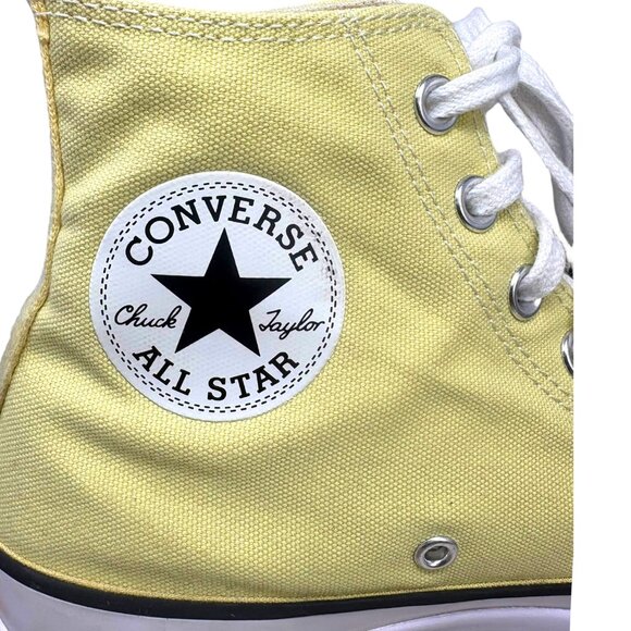 Converse Run Star Hike Lemon Drop High Top Platform Unisex Sneakers - Picture 5 of 11